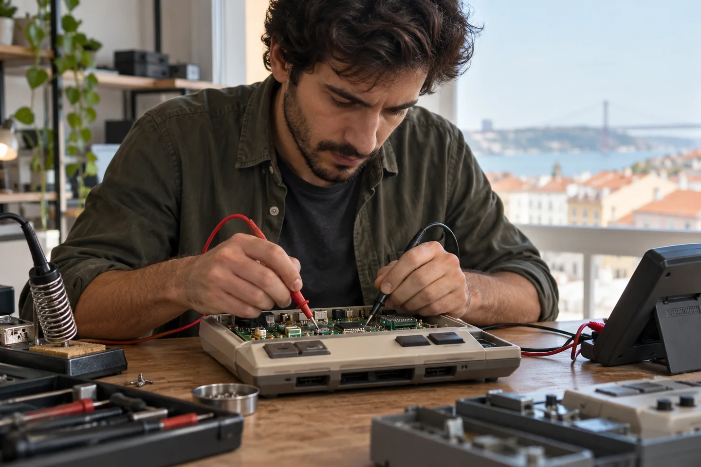 Verificação de componentes de uma consola